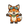 Scouty mascot with celebrating expression