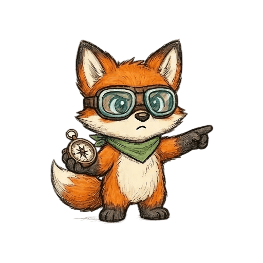 Scouty mascot with encouraging expression