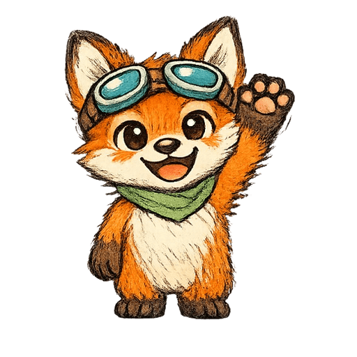 Scouty, the OpenScouter mascot, waving