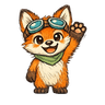 Scouty mascot with waving expression