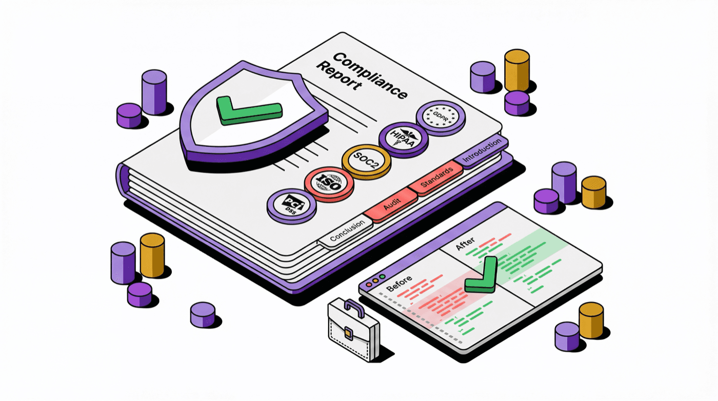 Isometric illustration of the AI report generation pipeline