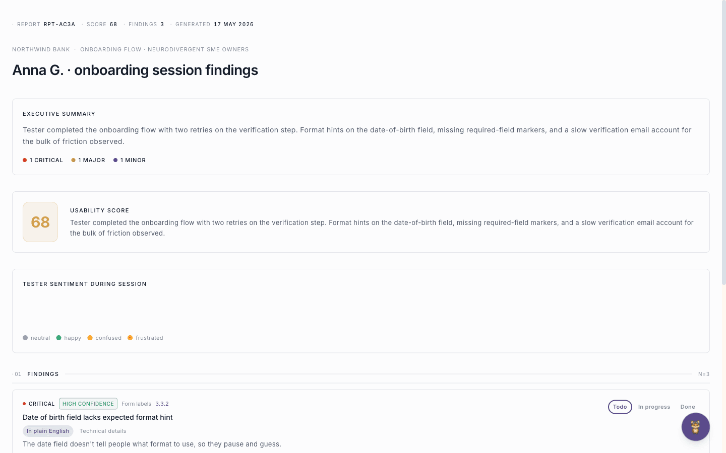Client-ready reports