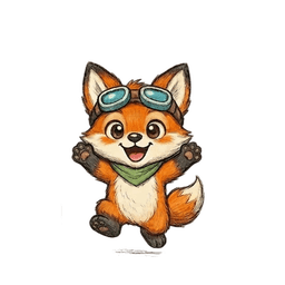 Scouty mascot with excited expression